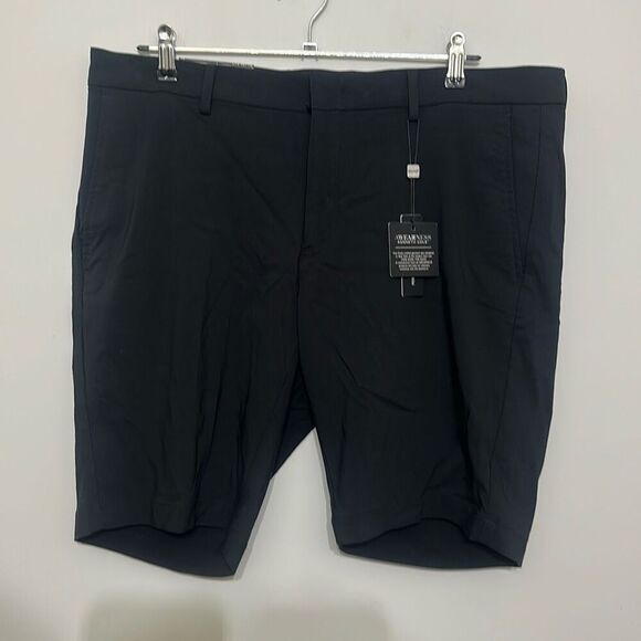 NWT Kenneth Cole Mens Black Slim Fit Stretch‎ Performance Tech Short Size 34 - Picture 1 of 9